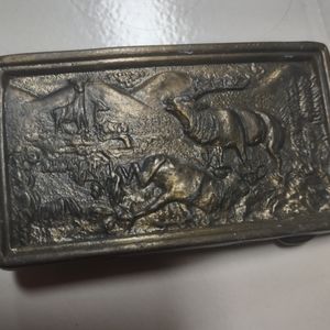Vintage elk belt buckle